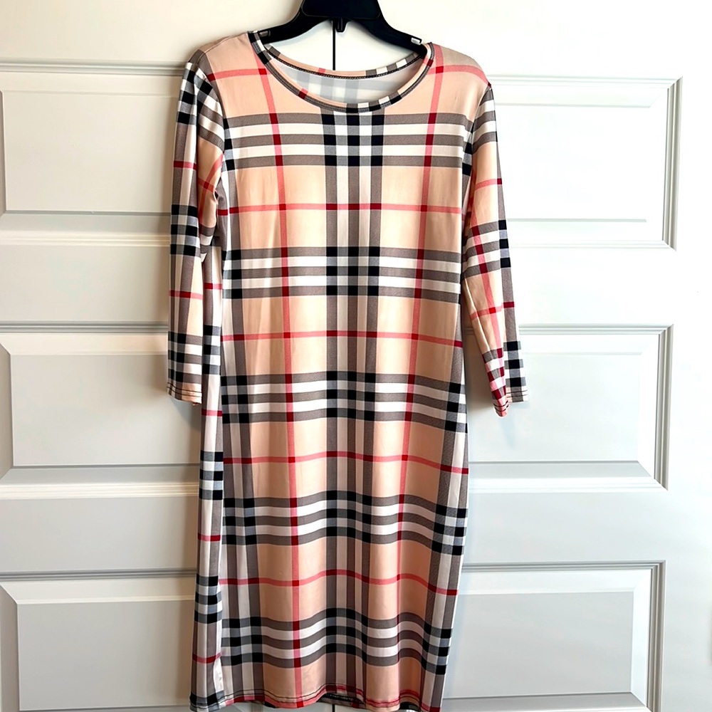 Vintage Burberry print Bodycon dress.